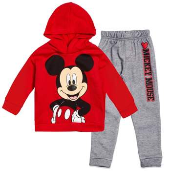 Disney Mickey Mouse Christmas Fleece Pullover Hoodie and Pants Outfit Set Infant to Little Kid 