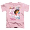 Toddler Boys' Dora the Explorer Explore With Me! Textured Design T-Shirt Pink - 2 of 4