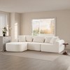 MAYEERTY 104 in Plush Fleece Convertible Sofa, Compressed Zero-Assembly Modular Beige Living Room Sofa - 4 of 4