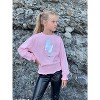 Girl Kids Lightning Bolt Pink Sweatshirt - little Olin - 3 of 3