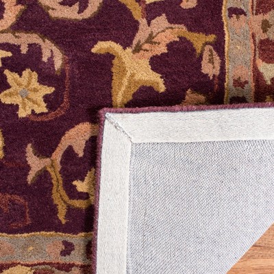Empire Burgundy Hand-Tufted Wool 3' x 5' Area Rug