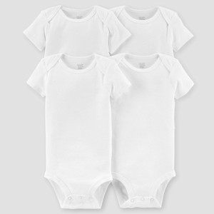 Carter's Just One You® Baby 4pk Short Sleeve Bodysuit - White - 1 of 3