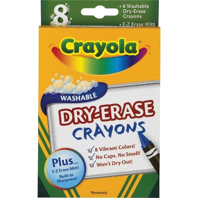Crayola Washable Dry-Erase Crayons Assorted 98-5200