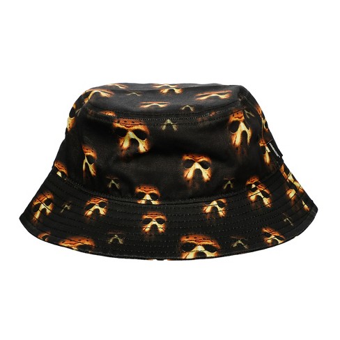 Friday The 13th Jason Mask All-Over Print Black Bucket Hat - image 1 of 2