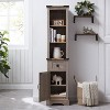 OKD 68″ Bathroom Floor Cabinets, Tall Linen Towers with Adjustable Shelves - 2 of 4