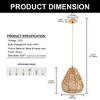 DORESshop 60-Watt 10 in. 1-Light Rope Mini Pendant Light with Rope Shade and No Bulbs Included - 4 of 4