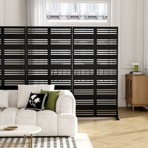 71.37x35.1inch black galvanized sheet screen with blinds - 1 of 4