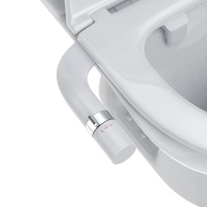 Bidet Attachment for Toilet, Self-Cleaning Dual Nozzle with Adjustable Water Pressure, Rear Wash Toilet Seat Attachment, - 1 of 4