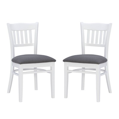 Set of 2 Oberman Armless Chair White - Linon