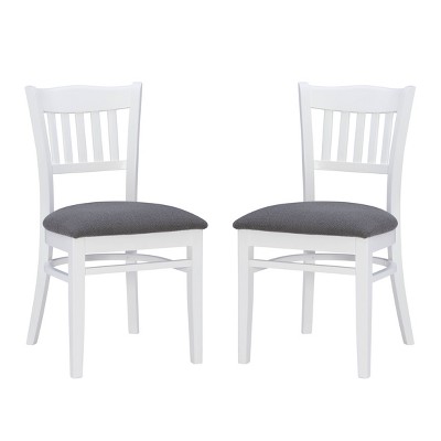 Set of 2 Oberman Armless Chair White - Linon