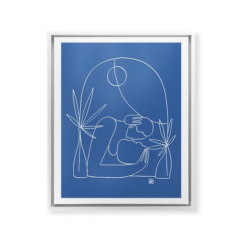 Maggie Stephenson Dreamers No4 Classic Blue Framed Canvas - Society6 - image 1 of 4