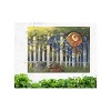 Cottage Garden West of The Wind Farmhouse Fence Green, Blue 40 x 30 Inch Waterproof Gallery Wrapped Canvas, Outdoor Garden, Yard, Patio All Weather - 2 of 2