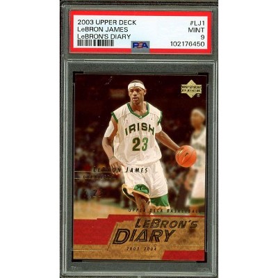 LeBron James Rookie Card 2003-04 Upper Deck Diary #LJ1 PSA 9