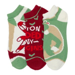 Adult Elf Movie Ankle Socks 3-Pack - Festive Loungewear for Elf Enthusiasts - 1 of 4
