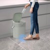 JANSNO 3 Gallon Trash Can with 3 Activation Modes, Portable PU Handle and Hidden Trash Bag Storage Compartment - 2 of 4