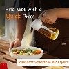 16oz/470ml Glass Olive Oil Sprayer for Cooking – Olive Oil Dispenser Bottle for Kitchen Gadgets and Air Fryer Accessories, Salad, BBQ - Ash - 3 of 4