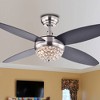 Warehouse Of Tiffany Harvin 4-Blade 2-Light Satin Nickel Crystal Ceiling Fan with Remote Control - 3 of 3