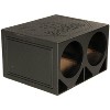 QPower QBOMB12TB Dual 12" Triangle Ported Car Audio Subwoofer Box Enclosure - 2 of 3
