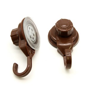 Evideco French Home Goods Set of 2 Strong Hold Vacuum Suction Cup Hooks for Shower & Kitchen – Perfect for Loofah, Towels & More - 1 of 4
