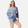 Anna-Kaci Active Women's Cropped Long Sleeve Pullover with Wide Boat Neck - 3 of 4