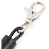 Unique Bargains Plastic Lobster Clasp Flexible Stretchy Coil Cord Keychain Keyring Strap String Rope Key Holder Black - 2 of 3