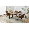 70.86" x 31.5" x 29.5" Square Extendable Dining Table with metal leg, Modern Space Saving Kitchen Table for Living Room - 3 of 4