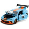 2016 Chevrolet Camaro Widebody #3 Light Blue with Orange Stripes "Gulf Oil" "Wide Body" Series 1/24 Diecast Model Car by Jada - 2 of 4