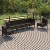 vidaXL Garden Lounge Set Patio Sectional Sofa Couch Outdoor Poly Rattan Black - 2 of 4