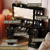Makeup Vanity Desk with Mirror, Lights & Glass Top - 3 of 4