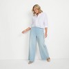 Lands' End Women's Soft Denim High Rise Mariner Panel Extra Wide Leg Pants - 4 of 4