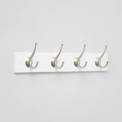 Threshold 4-Hooks Nickel Rail - Ivory - 1 Each