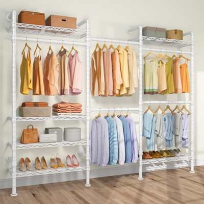 Timate F3 Garment Rack Industrial Pipe Wall Mounted Clothing Rack Walk ...