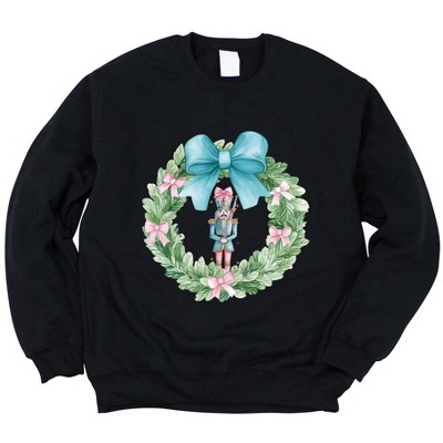 Simply Sage Market Women's Graphic Sweatshirt Nutcracker Wreath Coquette