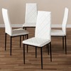 Set of 4 Blaise Modern and Contemporary Faux Leather Upholstered Dining Chairs - Baxton Studio - 4 of 4