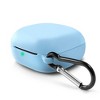 Insten Silicone Case for Samsung Galaxy Buds Pro (2021) / Galaxy Buds Live (2020) with Carabiner Keychain, Light Blue - 4 of 4