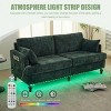 Modern 2 Seater Sofa with USB Charging and LED Light – Stylish Small Sofa for Living Room -3irtyhousy - 2 of 4