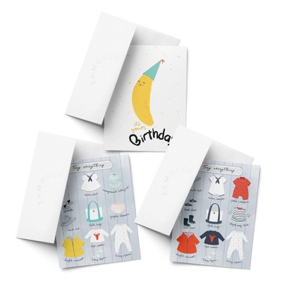 Baby Greeting Card Pack (3ct) "Banana, Everything Boy, Everything Girl" by Ramus & Co