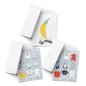 Baby Greeting Card Pack (3ct) "Banana, Everything Boy, Everything Girl" by Ramus & Co - 1 of 4