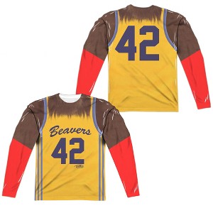 Men's Teen Wolf Jersey Front Back Print Long Sleeve Costume T-Shirt - 1 of 4