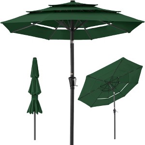 Best Choice Products 10ft 3-Tier Patio Umbrella, Market Sun Shade w/ Tilt Adjustment, Easy Crank - 1 of 4