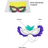 4E's Novelty 50 Pack Bulk Mardi Gras Masks With Feathers for Adult Men Women, Masquerade Party Masks for Mardi Gras Outfit Accessories - 4 of 4