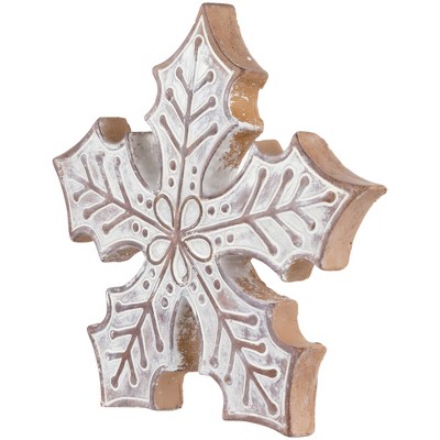 Rustic White Resin Snowflake Wall Mounted Decoration