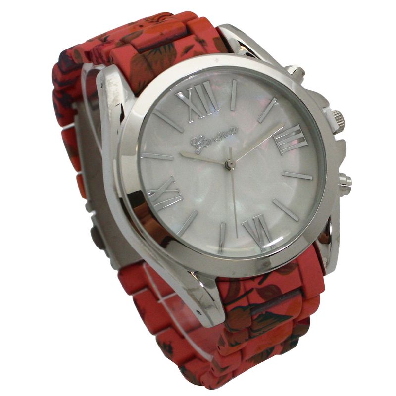 OLIVIA PRATT COLORFUL AND FLORAL PRINT METAL WATCH, 4 of 9