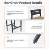 UNISOAR Modern Outdoor 2PC Bar Stools, Aluminum Patio Bar Chair with Ergonomic Backrest, Tapered Legs - 3 of 4