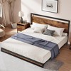 Whizmax 6 Inch Metal Platform Bed Frame - Wooden Headboard & Footboard, Underbed Storage, Easy Assembly Mattress Foundation, Brown - 3 of 4