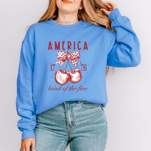 Simply Sage Market Land Of The Free Cherries Sweatshirt - 1 of 4