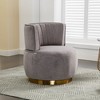 NicBex Living Room Chairs Modern Swivel Chair Round Armchairs with Wide Upholstered Velvet Accent Chair for Gaming, Reading, Living Room - 2 of 4