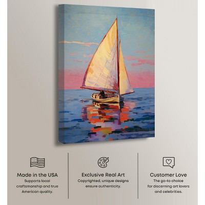 Contemplating at High Seas Pastel Canvas Wall Art, 10" x 15"