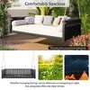 Patio Porch Swing, Loveseat Garden Swing Bed Wood Hanging Seat with Ropes - ModernLuxe - 4 of 4