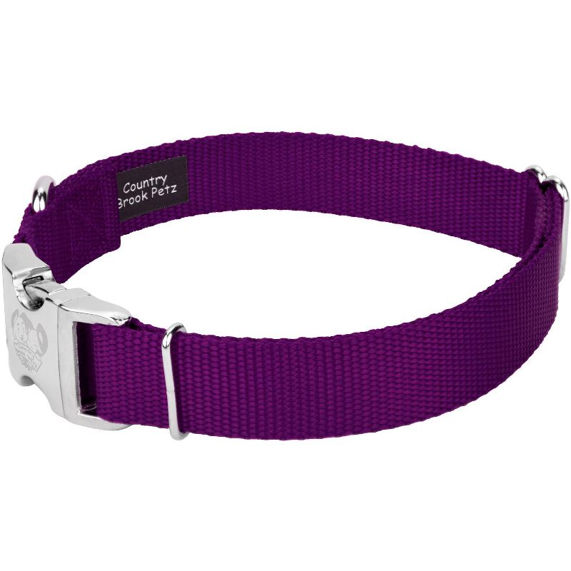 Country Brook Petz Premium Nylon Dog Collar with Metal Buckle for Small Medium Large Breeds - Vibrant 30+ Color Selection, 3 of 10